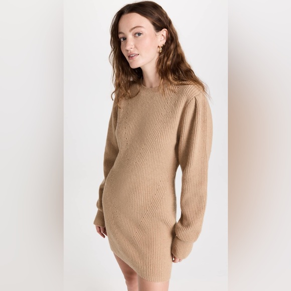 knee length dresses for ladies Cable Knit Pleated Sweater Dress – English Factory main image 1